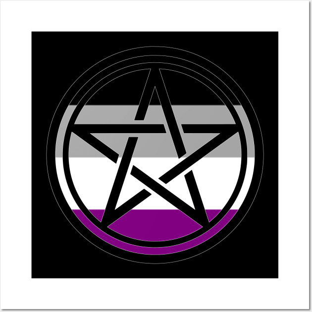 Large Print Pentacle LGBT Flag Asexual Wall Art by aaallsmiles